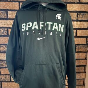 Nike Green Spartan Football Hoodie